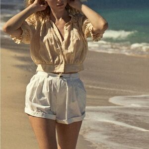 NWT DÔEN Paige Shorts in Salt